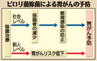 （下）　ピロリ菌除菌による胃がんの予防